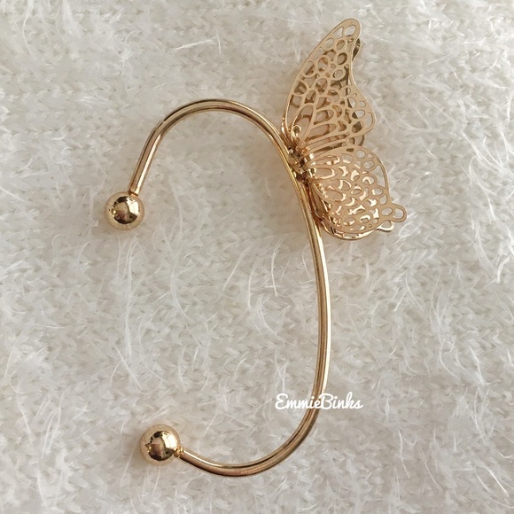💥3for$28 New Gold Plated Hollowed Out Butterfly Ear Cuff | Boho Ear Climber - Picture 6 of 16